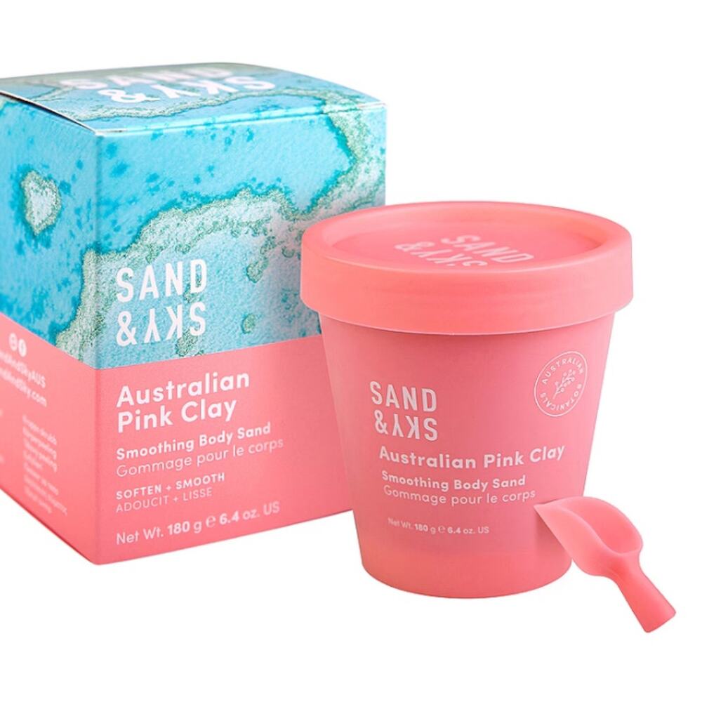 NIB Sand & Sky Australian Pink Clay Smoothing Body Sand. 6.4 oz